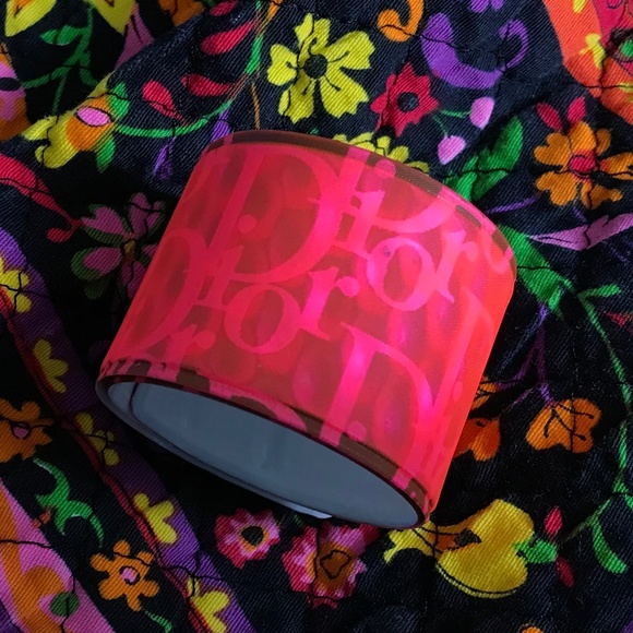 DIOR Neon Orange Slap bracelet 3D reflective Y2K - Picture 2 of 7